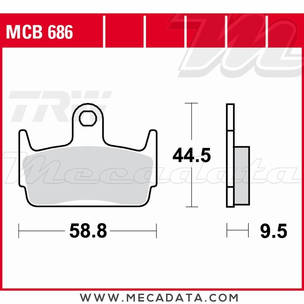 Plaquettes de frein Arrière ~ TRW Lucas MCB 686 