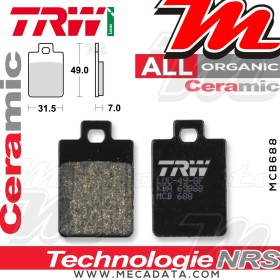 Plaquettes de frein Arrière ~ TRW Lucas MCB 688 