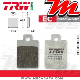 Plaquettes de frein Avant ~ TRW Lucas MCB 688 EC 