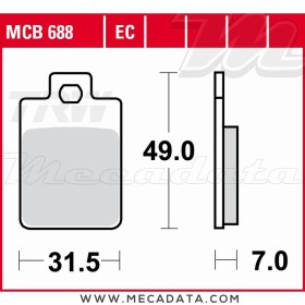 Plaquettes de frein Avant ~ TRW Lucas MCB 688 EC 