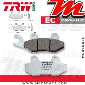 Plaquettes de frein Avant ~ TRW Lucas MCB 689 EC 