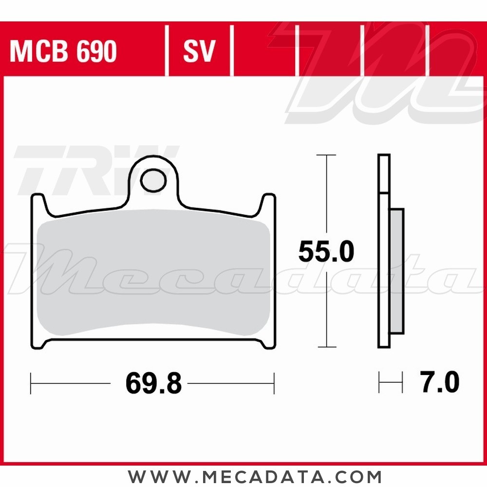 Plaquettes de frein Avant ~ TRW Lucas MCB 690 SV 