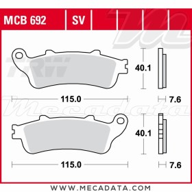 Plaquettes de frein Avant ~ TRW Lucas MCB 692 