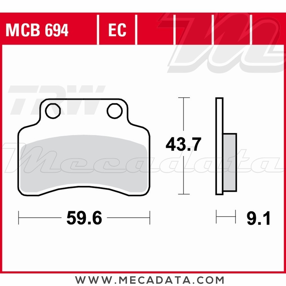 Plaquettes de frein Avant ~ TRW Lucas MCB 694 EC 