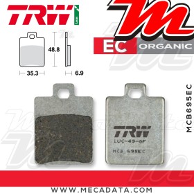 Plaquettes de frein Avant ~ TRW Lucas MCB 695 EC 