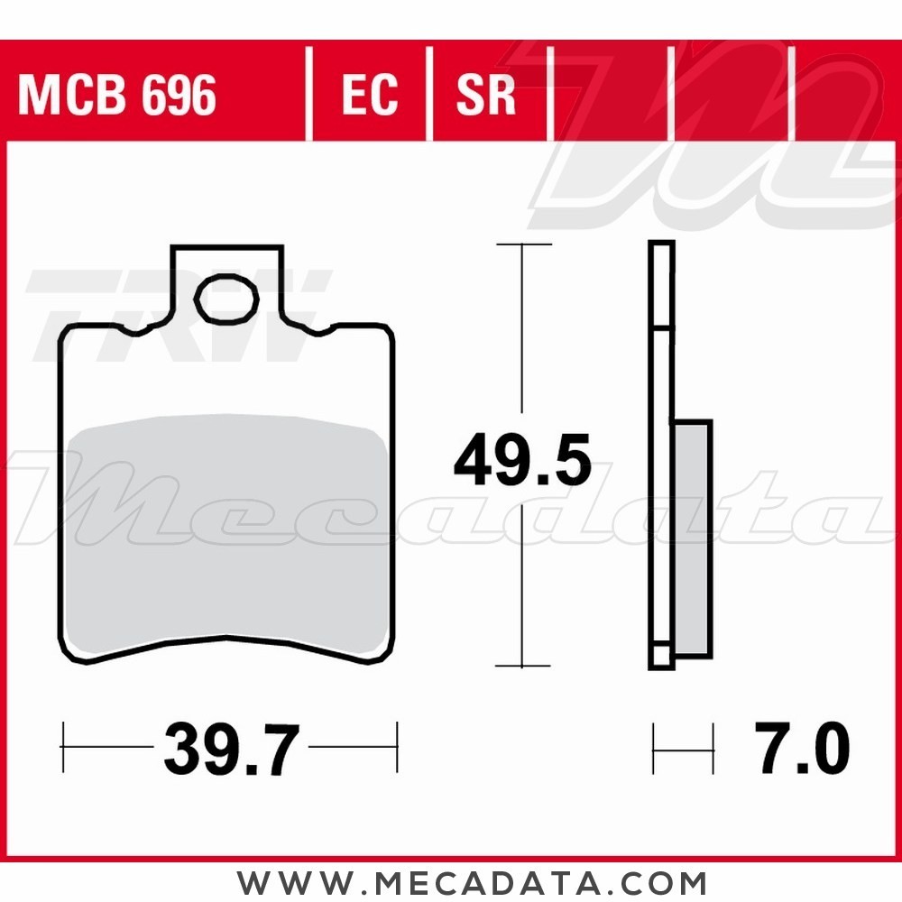Plaquettes de frein Avant ~ TRW Lucas MCB 696 