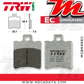 Plaquettes de frein Avant ~ TRW Lucas MCB 696 EC 