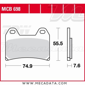 Plaquettes de frein Arrière ~ TRW Lucas MCB 698 