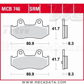 Plaquettes de frein Arrière ~ TRW Lucas MCB 746 SRM 