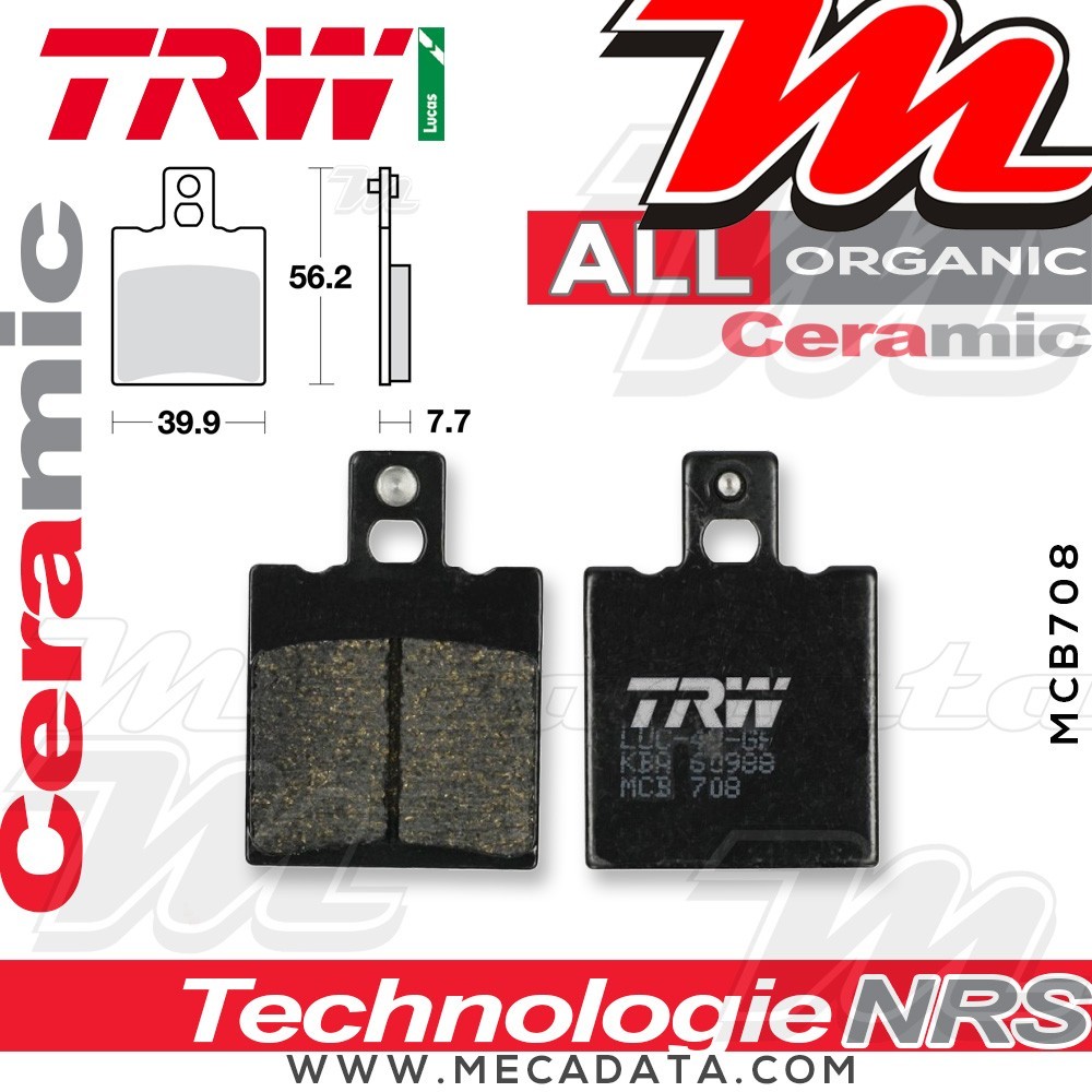 Plaquettes de frein Arrière ~ TRW Lucas MCB 708 