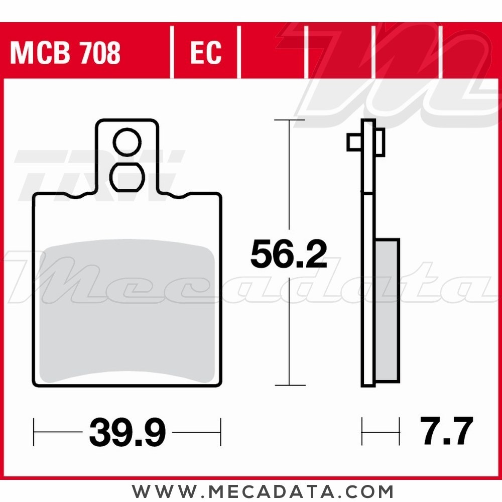 Plaquettes de frein Arrière ~ TRW Lucas MCB 708 