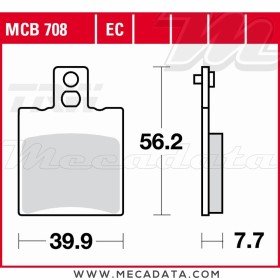 Plaquettes de frein Avant ~ TRW Lucas MCB 708 EC 