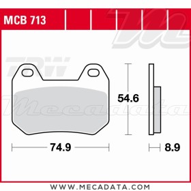Plaquettes de frein Arrière ~ TRW Lucas MCB 713 