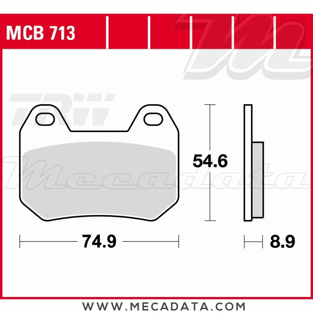 Plaquettes de frein Arrière ~ TRW Lucas MCB 713 