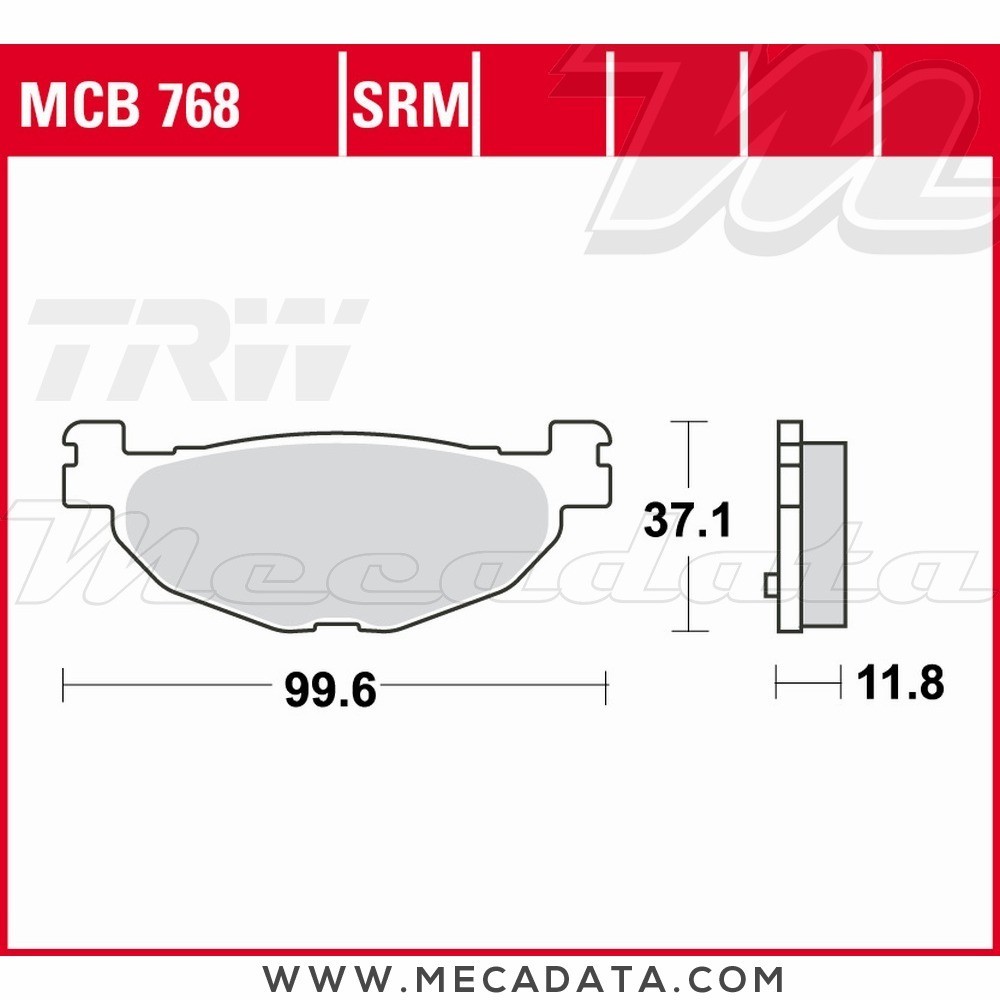 Plaquettes de frein Arrière ~ TRW Lucas MCB 768 SRM 