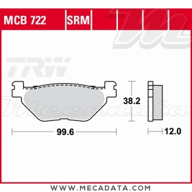 Plaquettes de frein Arrière ~ TRW Lucas MCB 722 