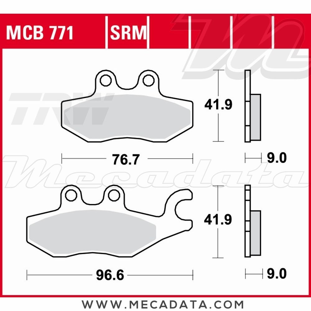 Plaquettes de frein Avant ~ TRW Lucas MCB 771 SRM 