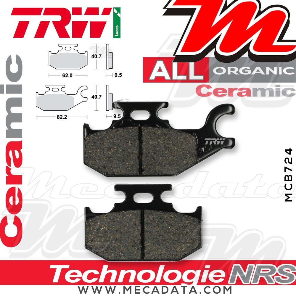Plaquettes de frein Arrière ~ TRW Lucas MCB 724 