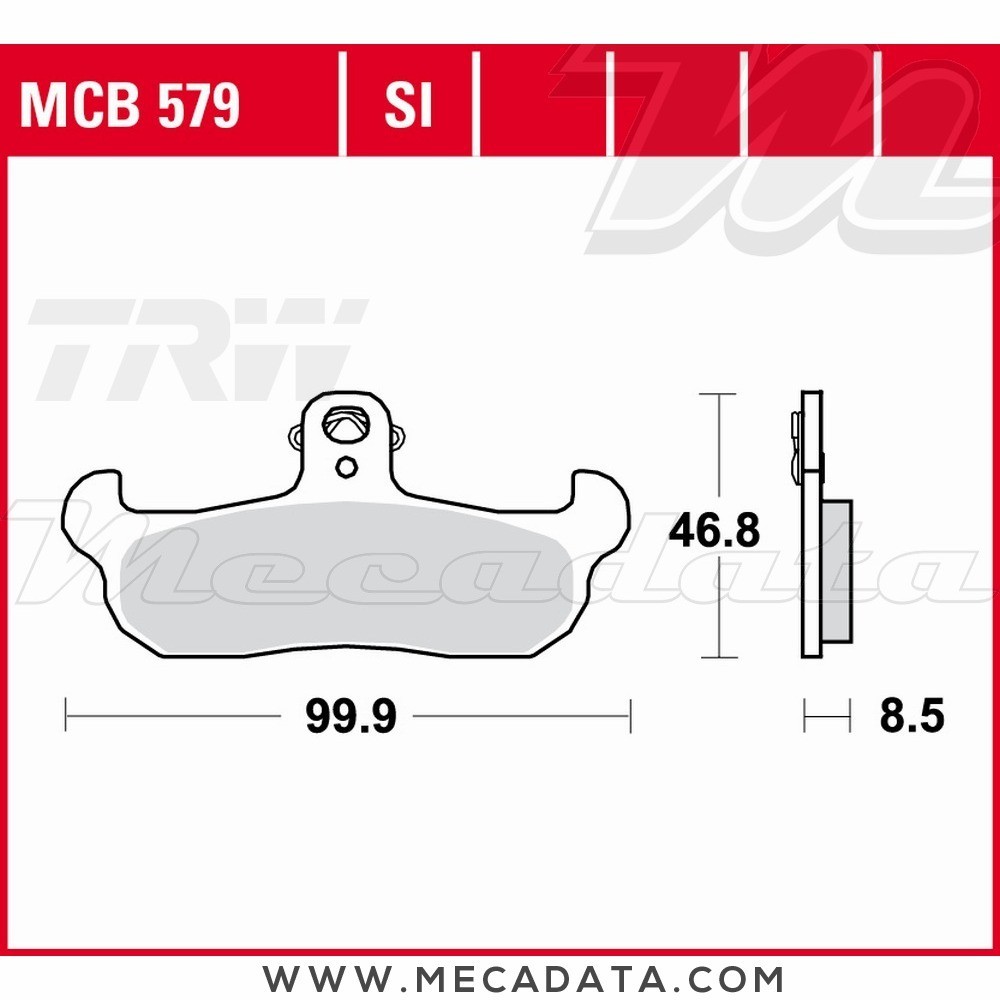 Plaquettes de frein Arrière ~ TRW Lucas MCB 579 SI 