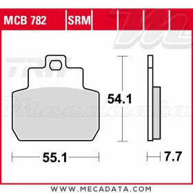 Plaquettes de frein Arrière ~ TRW Lucas MCB 782 SRM 