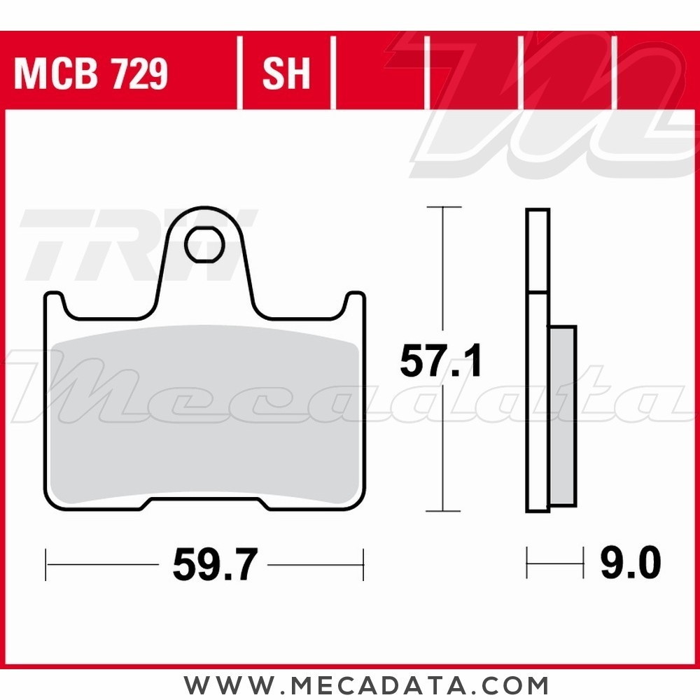Plaquettes de frein Arrière ~ TRW Lucas MCB 729 