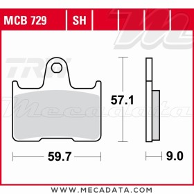 Plaquettes de frein Arrière ~ TRW Lucas MCB 729 SH 