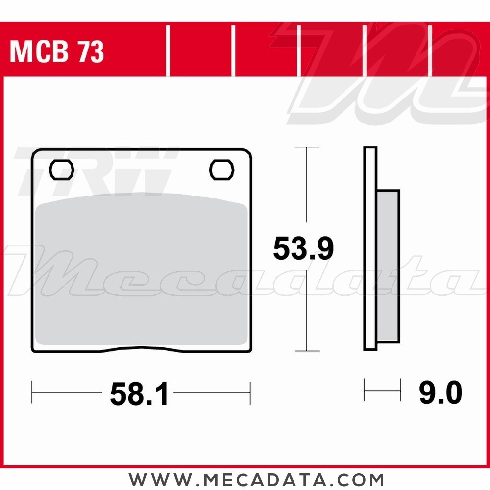 Plaquettes de frein Arrière ~ TRW Lucas MCB 73 