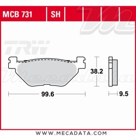 Plaquettes de frein Arrière ~ TRW Lucas MCB 731 