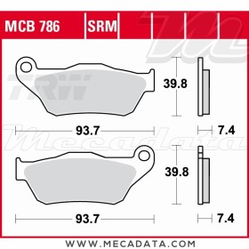 Plaquettes de frein Avant ~ TRW Lucas MCB 786 SRM 