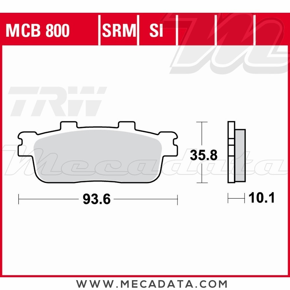 Plaquettes de frein Avant ~ TRW Lucas MCB 800 SRM 