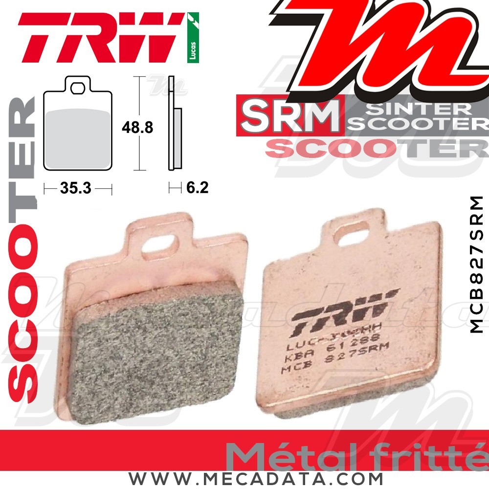 Plaquettes de frein Avant ~ TRW Lucas MCB 827 SRM 