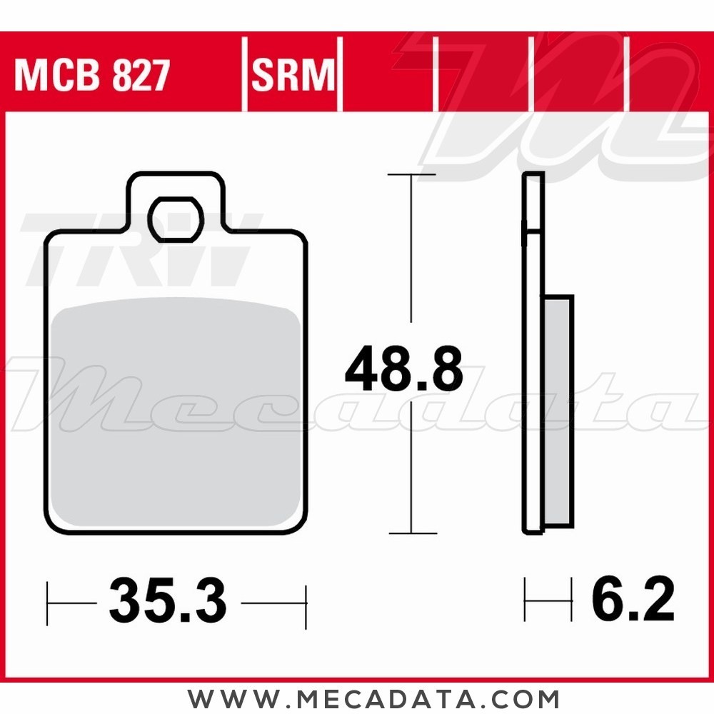 Plaquettes de frein Avant ~ TRW Lucas MCB 827 SRM 