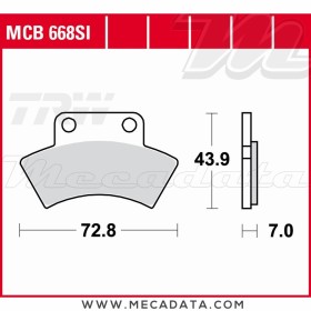 Plaquettes de frein Avant ~ TRW Lucas MCB 668 SI 