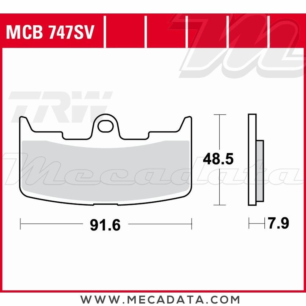 Plaquettes de frein Avant ~ TRW Lucas MCB 747 SV 