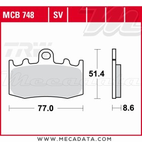 Plaquettes de frein Avant ~ TRW Lucas MCB 748 