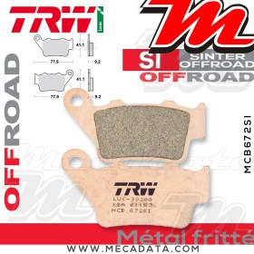 Plaquettes de frein Arrière ~ TRW Lucas MCB 672 SI 