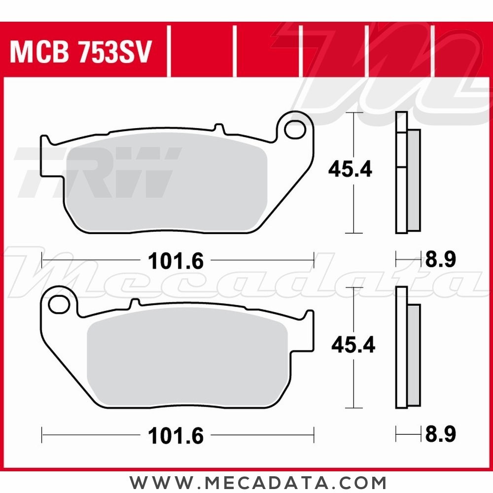 Plaquettes de frein Avant ~ TRW Lucas MCB 753 SV 
