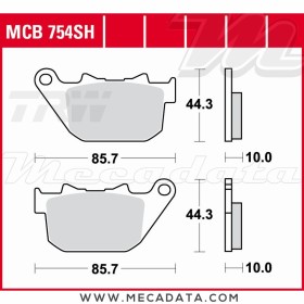 Plaquettes de frein Arrière ~ TRW Lucas MCB 754 SH 