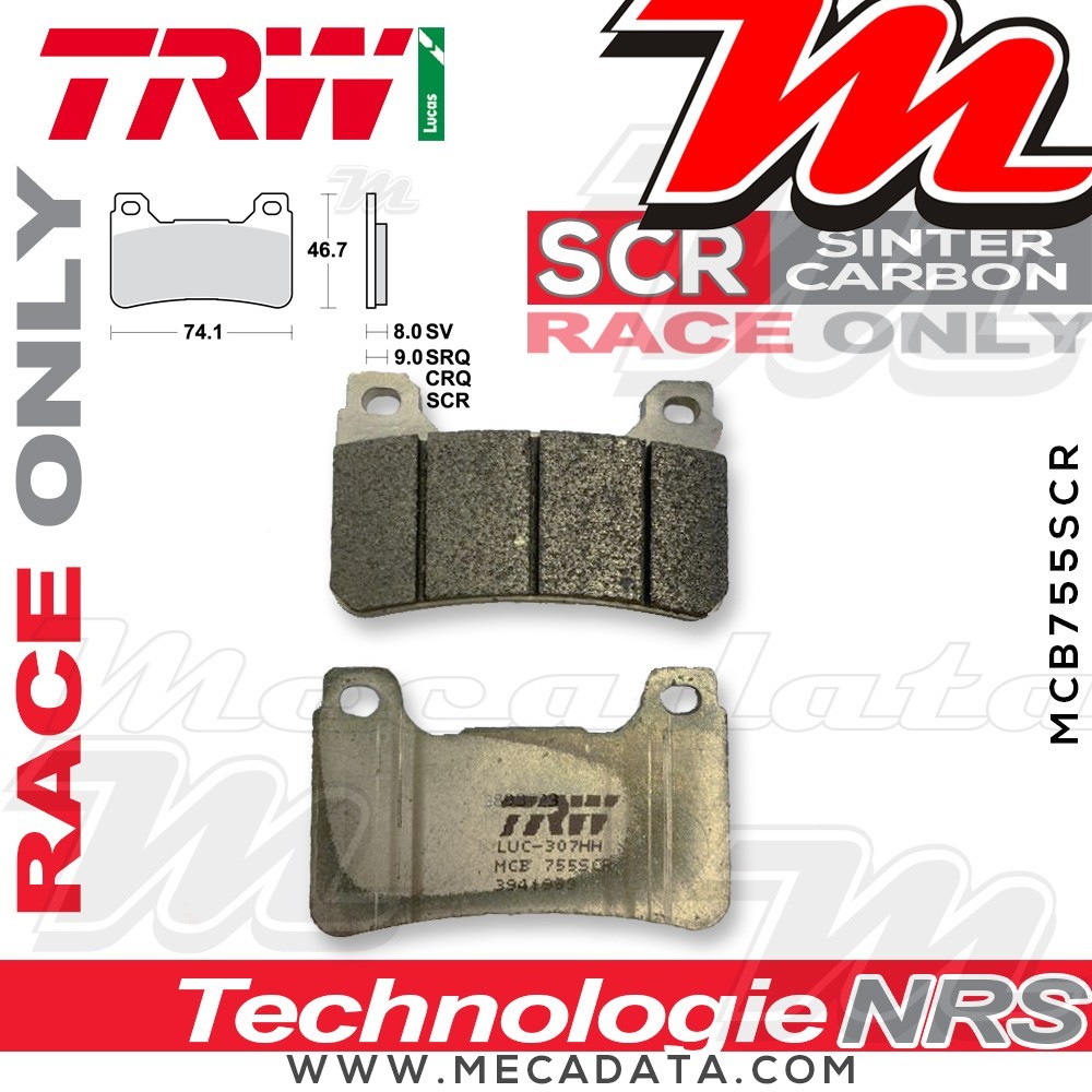 Plaquettes de frein Avant ~ TRW Lucas MCB 755 SCR 