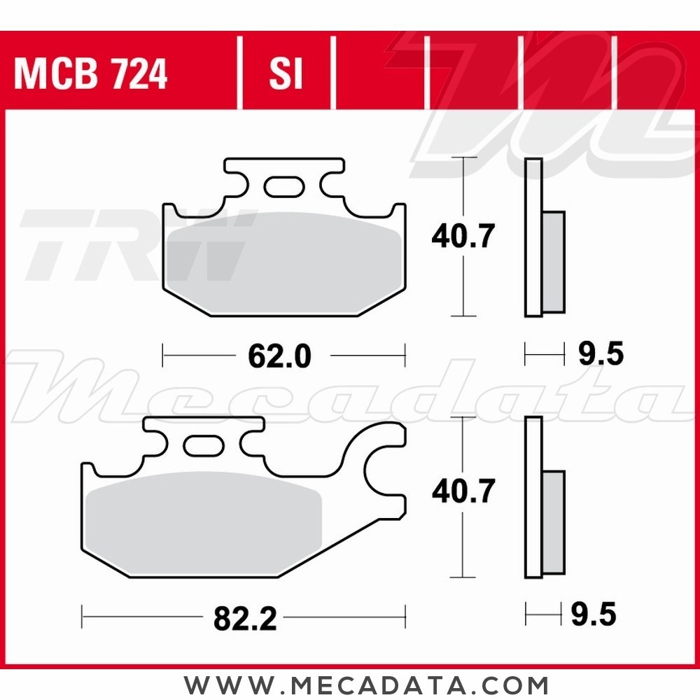 Plaquettes de frein Avant ~ TRW Lucas MCB 724 SI 