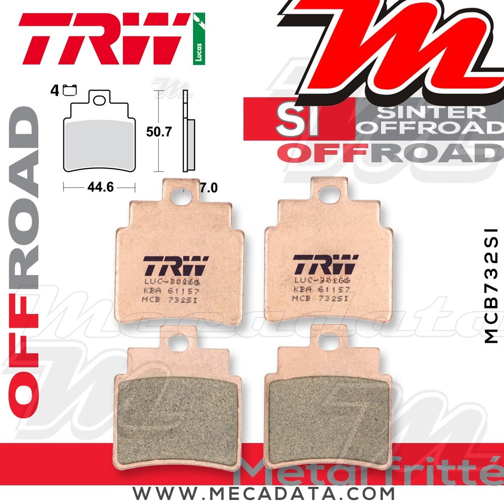 Plaquettes de frein Avant ~ TRW Lucas MCB 732 SI 
