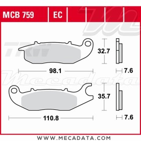 Plaquettes de frein Avant ~ TRW Lucas MCB 759 