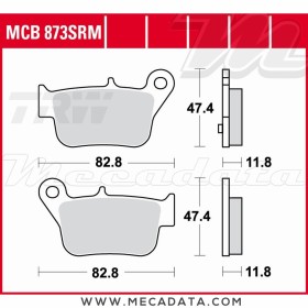 Plaquettes de frein Arrière ~ TRW Lucas MCB 873 SRM 
