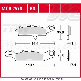 Plaquettes de frein Avant ~ TRW Lucas MCB 757 SI 
