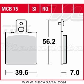 Plaquettes de frein Avant ~ TRW Lucas MCB 75 SI 