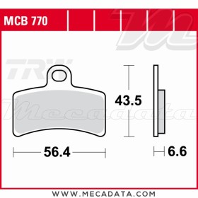 Plaquettes de frein Arrière ~ TRW Lucas MCB 770 