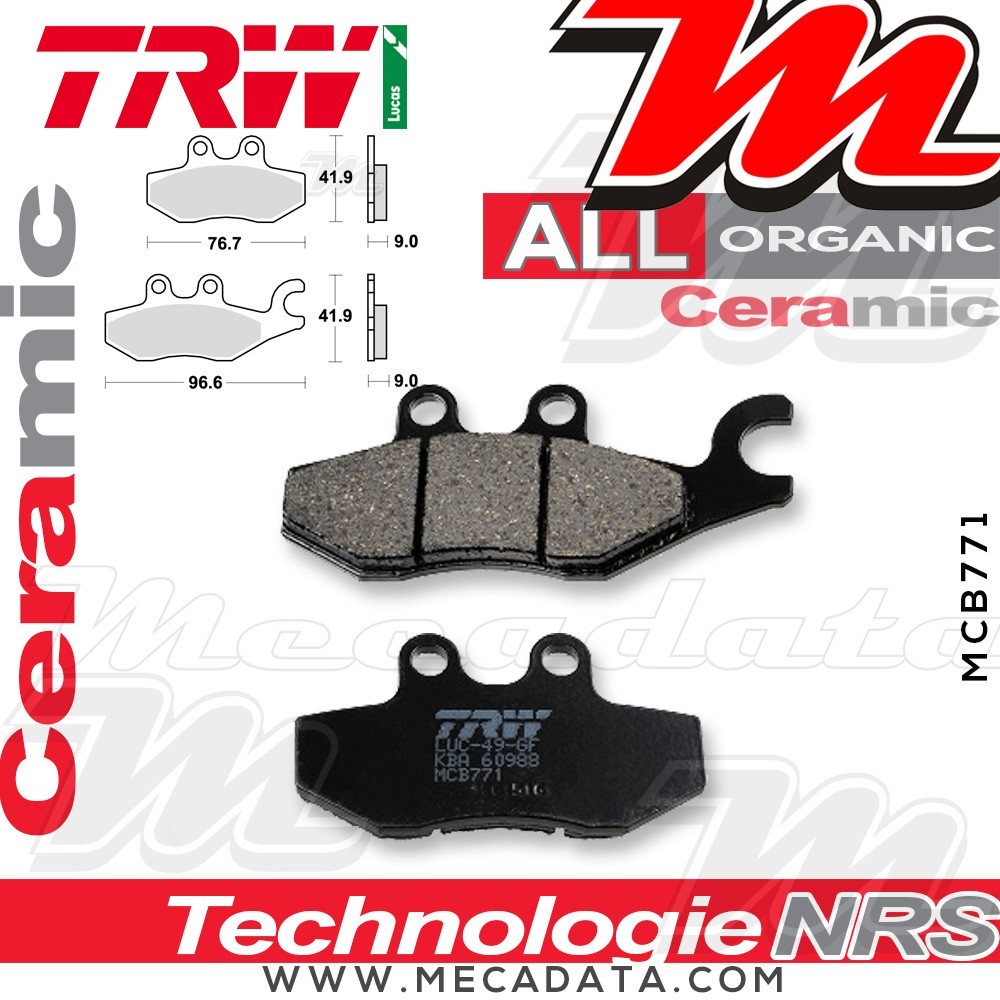 Plaquettes de frein Avant ~ TRW Lucas MCB 771 