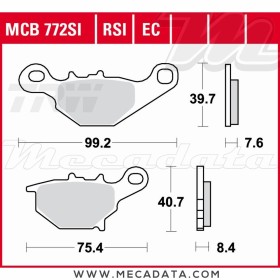 Plaquettes de frein Arrière ~ TRW Lucas MCB 772 EC 