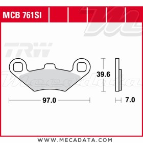 Plaquettes de frein Avant ~ TRW Lucas MCB 761 SI 
