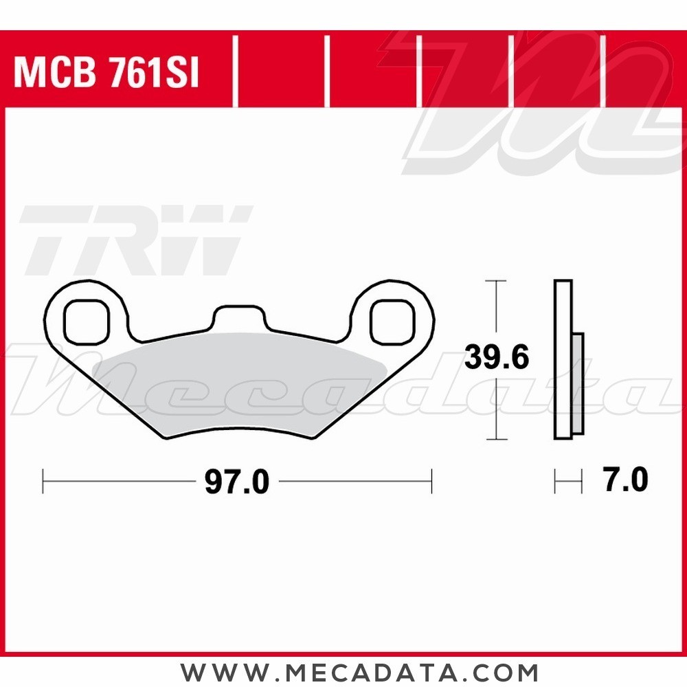 Plaquettes de frein Avant ~ TRW Lucas MCB 761 SI 